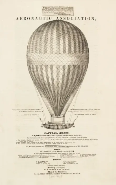 Framed Print : Page of prospectus, Aeronautic Association Framed Print : Page of prospectus, Aeronautic Association