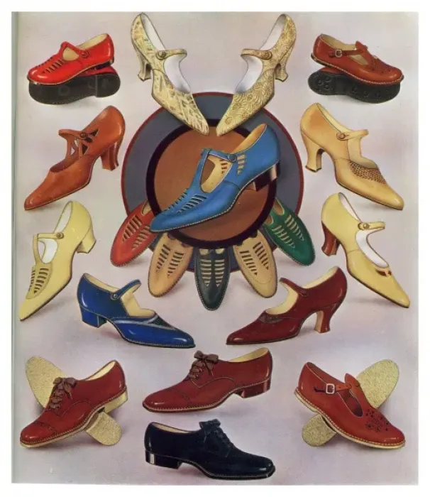 Framed Print : Page from shoe catalogue Framed Print : Page from shoe catalogue