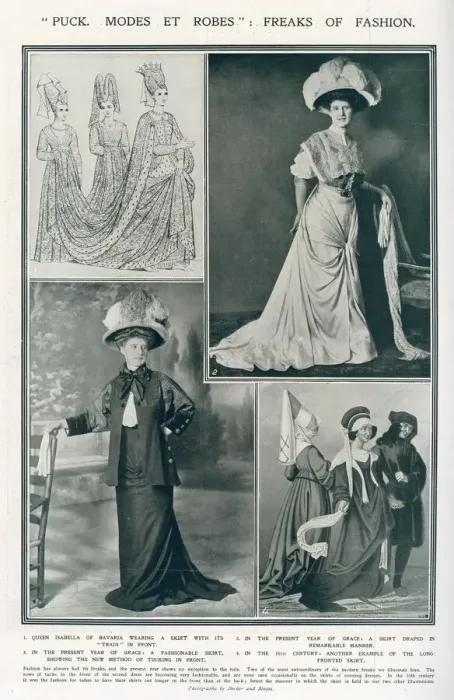 Framed Print : A page from The Sketch commenting on how fashions of 1907 echo those of the medieval era Framed Print : A page from The Sketch commenting on how fashions of 1907 echo those of the medieval era