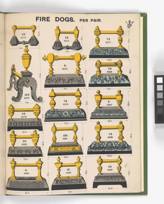 Framed Print : Page from Special New Designs of Brass and Iron Fenders, Fi