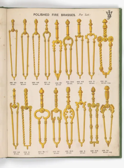 Framed Print : Page from Special New Designs of Brass and Iron Fenders, Fi Framed Print : Page from Special New Designs of Brass and Iron Fenders, Fi