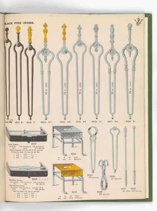 Framed Print : Page from Special New Designs of Brass and Iron Fenders, Fi Framed Print : Page from Special New Designs of Brass and Iron Fenders, Fi