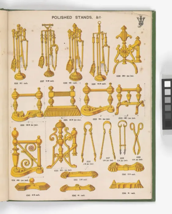 Framed Print : Page from Special New Designs of Brass and Iron Fenders, Fi Framed Print : Page from Special New Designs of Brass and Iron Fenders, Fi