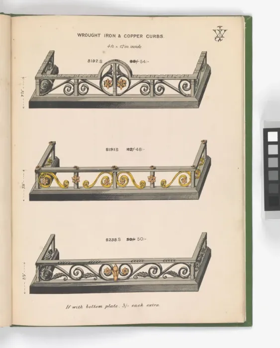 Framed Print : Page from Special New Designs of Brass and Iron Fenders, Fi Framed Print : Page from Special New Designs of Brass and Iron Fenders, Fi