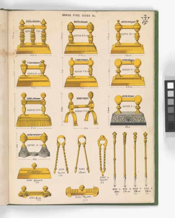 Framed Print : Page from Special New Designs of Brass and Iron Fenders, Fi Framed Print : Page from Special New Designs of Brass and Iron Fenders, Fi