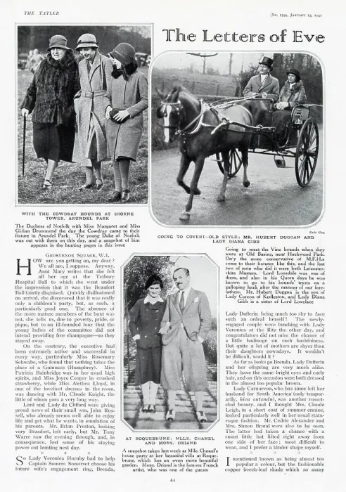 Framed Print : Page from The Tatler, 13th January 1932: The Letters of Eve Framed Print : Page from The Tatler, 13th January 1932: The Letters of Eve