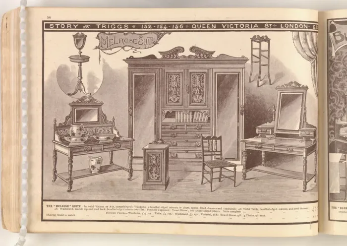 Framed Print : Page from Useful Artistic Furniture