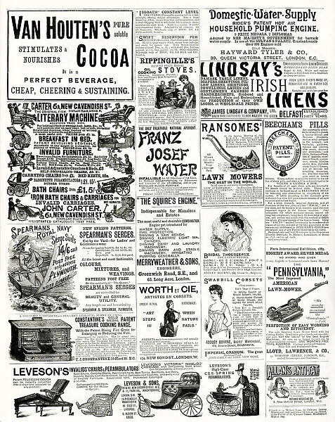 Page of Victorian adverts - 1890