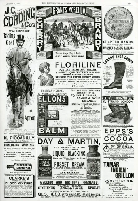 Framed Print : Page of Victorian adverts 1895 Framed Print : Page of Victorian adverts 1895