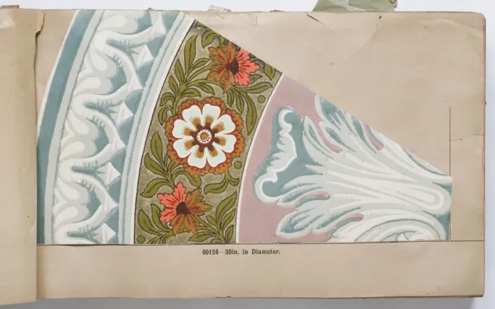 Framed Print : Page from a wallpaper sample book Framed Print : Page from a wallpaper sample book
