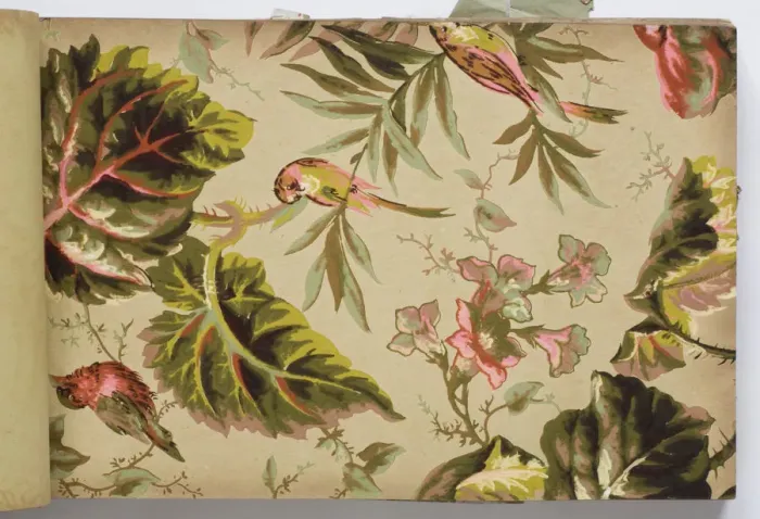 Framed Print : Page from a wallpaper sample book Framed Print : Page from a wallpaper sample book