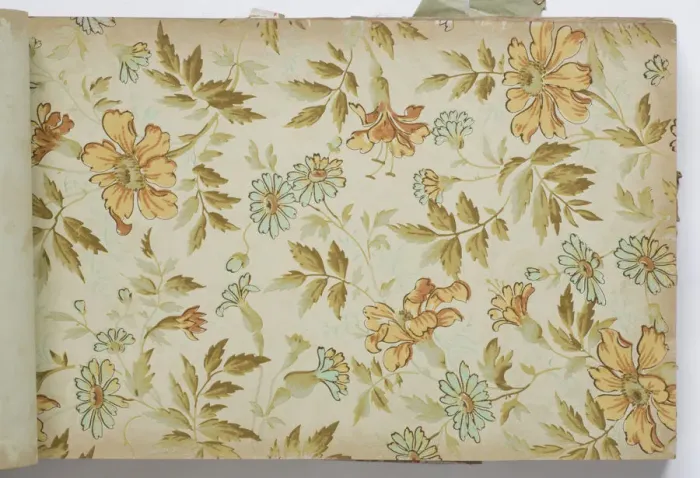 Framed Print : Page from a wallpaper sample book Framed Print : Page from a wallpaper sample book