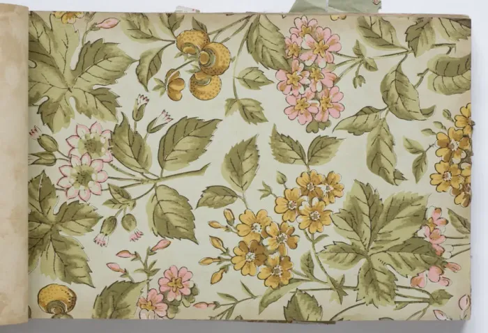 Framed Print : Page from a wallpaper sample book Framed Print : Page from a wallpaper sample book