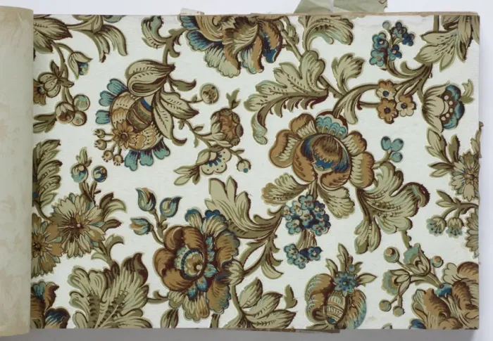 Framed Print : Page from a wallpaper sample book Framed Print : Page from a wallpaper sample book