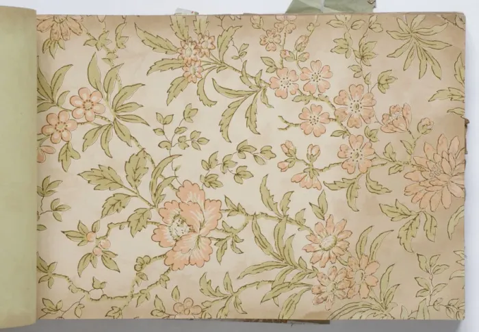 Framed Print : Page from a wallpaper sample book Framed Print : Page from a wallpaper sample book
