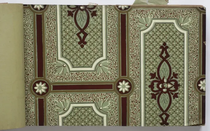 Framed Print : Page from a wallpaper sample book Framed Print : Page from a wallpaper sample book