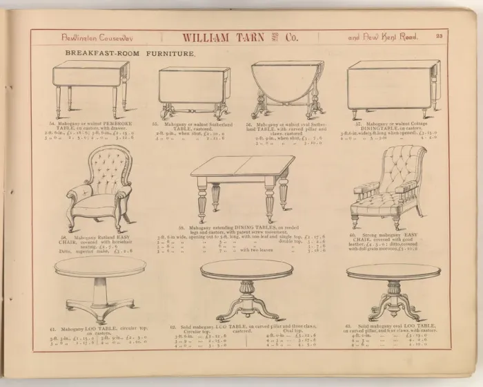 Framed Print : Page from William Tarn and Co.s Illustrated Catalogue: wit Framed Print : Page from William Tarn and Co.s Illustrated Catalogue: wit