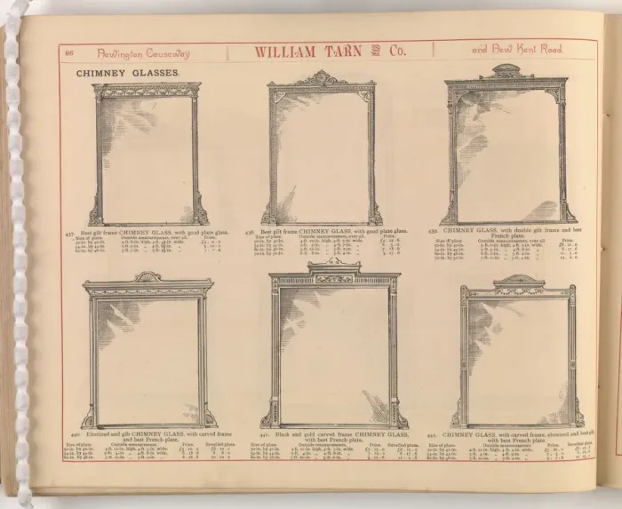 Framed Print : Page from William Tarn and Co.s Illustrated Catalogue: wit Framed Print : Page from William Tarn and Co.s Illustrated Catalogue: wit