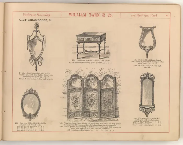 Framed Print : Page from William Tarn and Co.s Illustrated Catalogue: wit Framed Print : Page from William Tarn and Co.s Illustrated Catalogue: wit