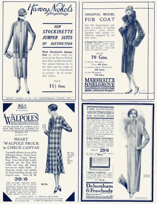 Framed Print : Page of womens Autumn fashion 1925 Framed Print : Page of womens Autumn fashion 1925