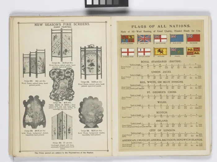 Framed Print : Pages from 1899 Price List, Upholstery, Trimmings &c Framed Print : Pages from 1899 Price List, Upholstery, Trimmings &c