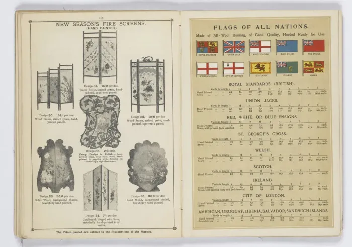 Framed Print : Pages from 1899 Price List, Upholstery, Trimmings &c Framed Print : Pages from 1899 Price List, Upholstery, Trimmings &c