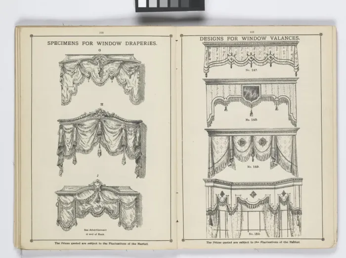 Framed Print : Pages from 1899 Price List, Upholstery, Trimmings &c Framed Print : Pages from 1899 Price List, Upholstery, Trimmings &c