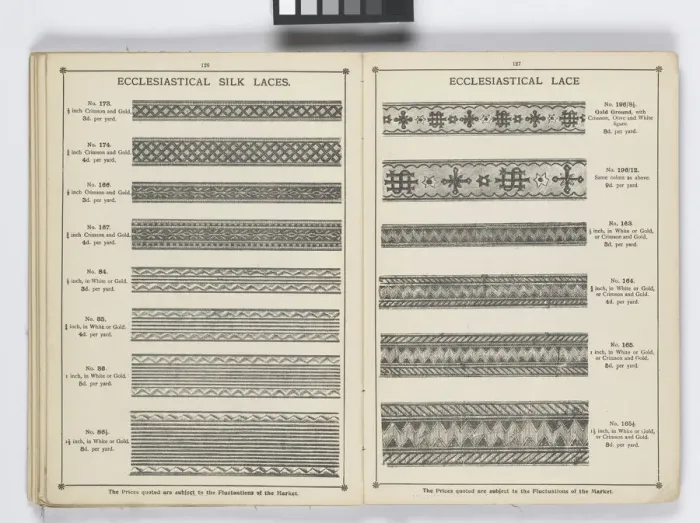 Framed Print : Pages from 1899 Price List, Upholstery, Trimmings &c Framed Print : Pages from 1899 Price List, Upholstery, Trimmings &c