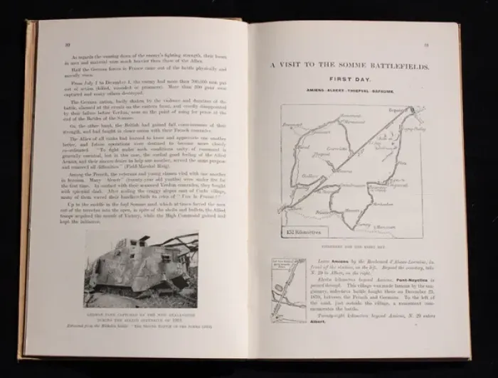 Framed Print : Two pages of a book, The Somme, Michelin Framed Print : Two pages of a book, The Somme, Michelin
