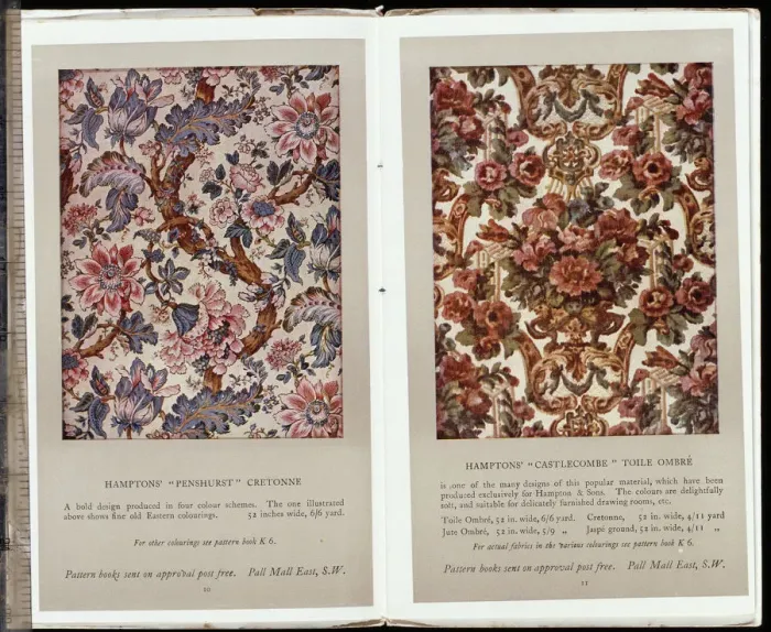 Framed Print : Pages from Furnishing Fabrics and Curtains Spring 1914 Framed Print : Pages from Furnishing Fabrics and Curtains Spring 1914