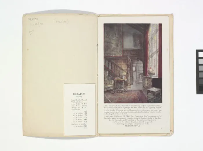 Framed Print : Pages from Hamptons catalogue, c. 1929-1930 Framed Print : Pages from Hamptons catalogue, c. 1929-1930