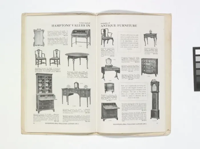 Framed Print : Pages from Hamptons catalogue, c. 1929-1930 Framed Print : Pages from Hamptons catalogue, c. 1929-1930