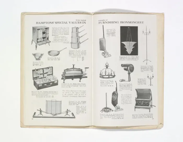 Framed Print : Pages from Hamptons catalogue, c. 1929-1930 Framed Print : Pages from Hamptons catalogue, c. 1929-1930