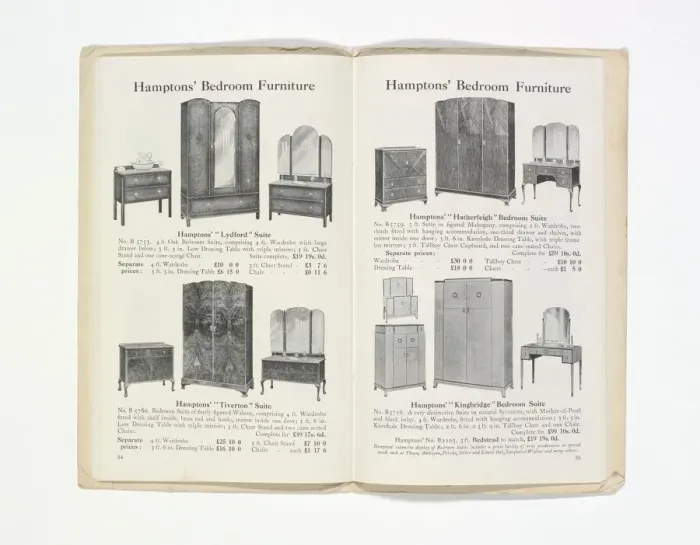Framed Print : Pages from Hamptons catalogue, c. 1929-1930 Framed Print : Pages from Hamptons catalogue, c. 1929-1930