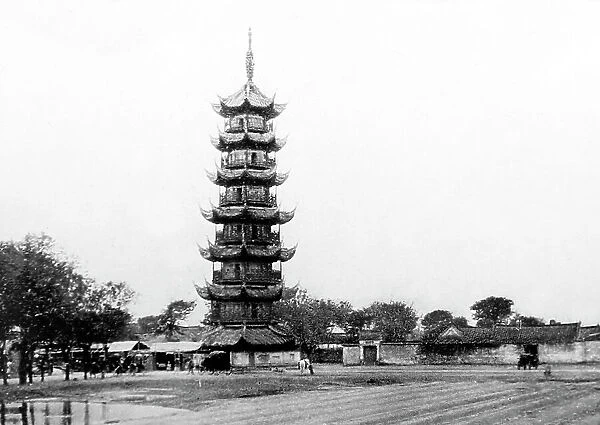 Pagoda, Shanghai, China, early 1900s
