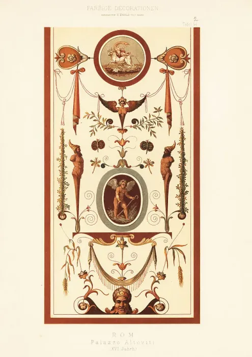 Framed Print : Painted ceiling in the Altoviti Palace, Rome, 16th century Framed Print : Painted ceiling in the Altoviti Palace, Rome, 16th century