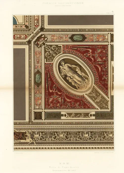 Framed Print : Painted ceiling in the Villa Giulia, Rome, 16th century Framed Print : Painted ceiling in the Villa Giulia, Rome, 16th century