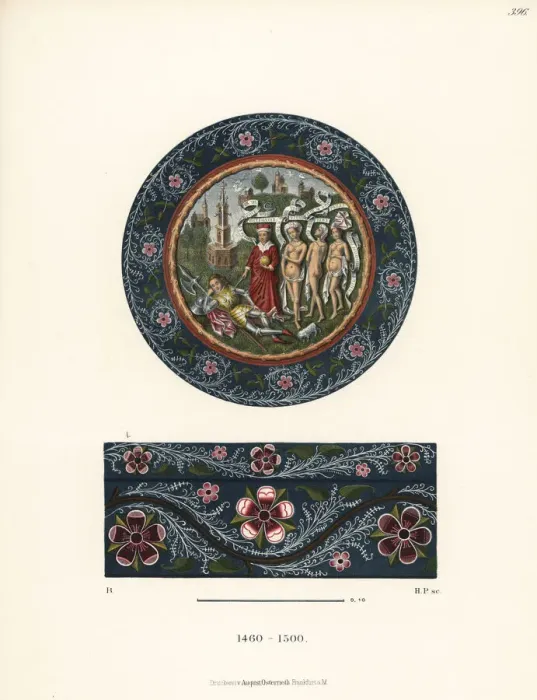 Framed Print : Painted decorative box from the late 15th century Framed Print : Painted decorative box from the late 15th century