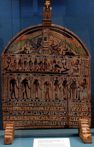 Painted wooden stela of Neswy. Egypt
