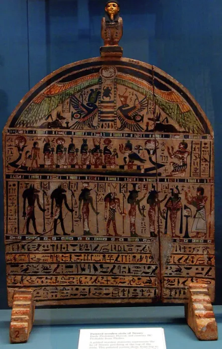 Framed Print : Painted wooden stela of Neswy. Egypt Framed Print : Painted wooden stela of Neswy. Egypt