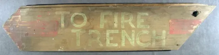 Framed Print : A painted wooden trench sign Framed Print : A painted wooden trench sign