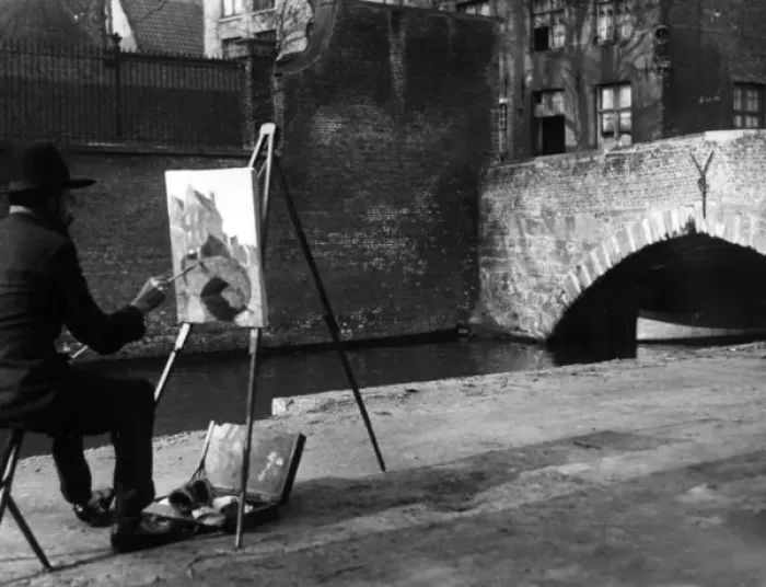 Framed Print : Painting a Bridge Framed Print : Painting a Bridge