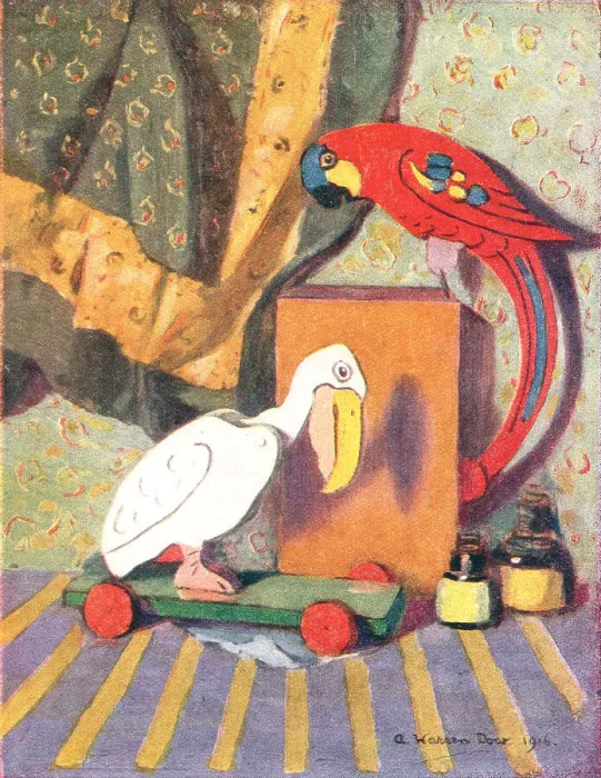 Framed Print : Toys. A painting which depicts the placement of some toys Framed Print : Toys. A painting which depicts the placement of some toys