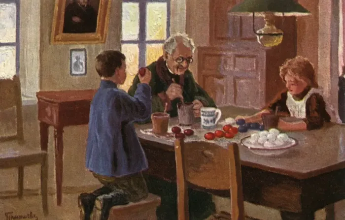 Framed Print : Painting Easter Eggs Framed Print : Painting Easter Eggs
