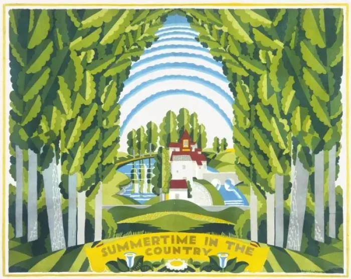 Framed Print : Painting entitled Summertime in the Country Framed Print : Painting entitled Summertime in the Country