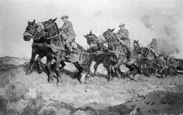 Painting by Hs Power, War, WW1