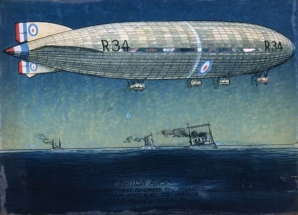 Painting of the R34 Airship