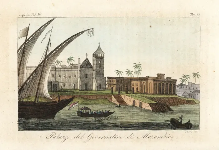 Framed Print : Palace of the governor of Mozambique