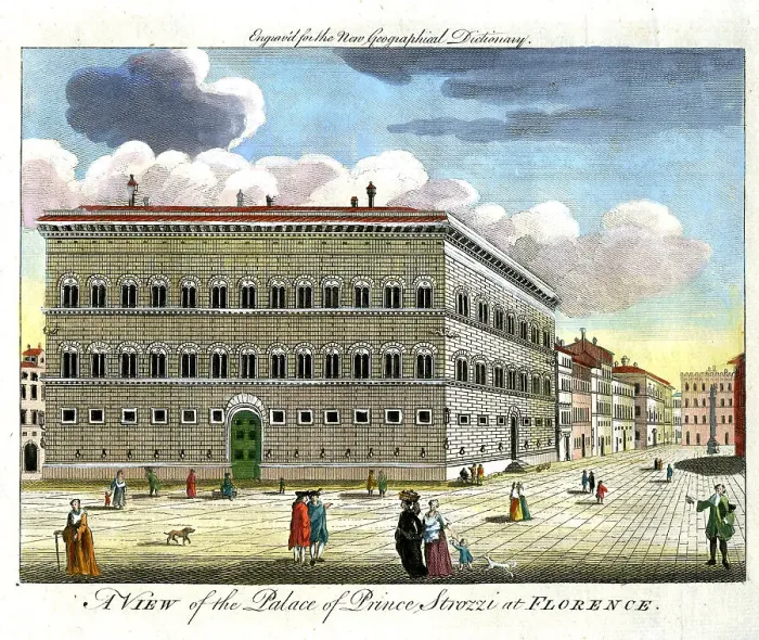 Framed Print : Palace of Prince Strozzi, Florence, Italy Framed Print : Palace of Prince Strozzi, Florence, Italy