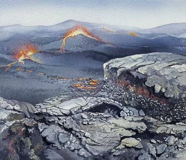 Palaeocene volcanic landscape, Antrim